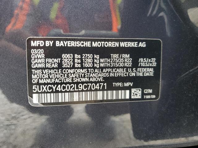 2020 BMW X6 SDRIVE 5UXCY4C02L9C70471