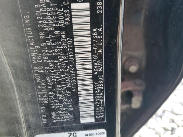 2018 TOYOTA CAMRY L - 4T1B11HK1JU127007