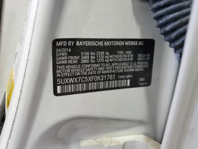 2015 BMW X3 XDRIVE3 - 5UXWX7C5XF0K31761