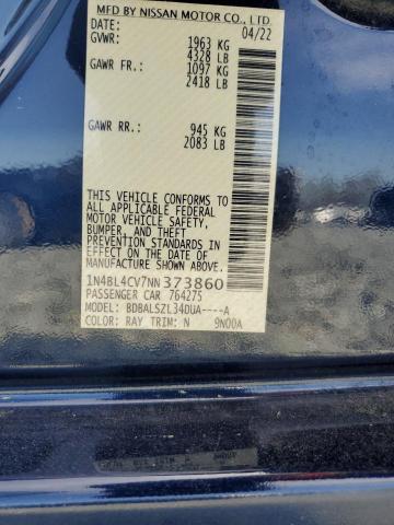 2022 NISSAN ALTIMA SR - 1N4BL4CV7NN373860