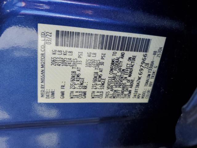 2022 NISSAN ROGUE SV - 5N1BT3BA7NC697966