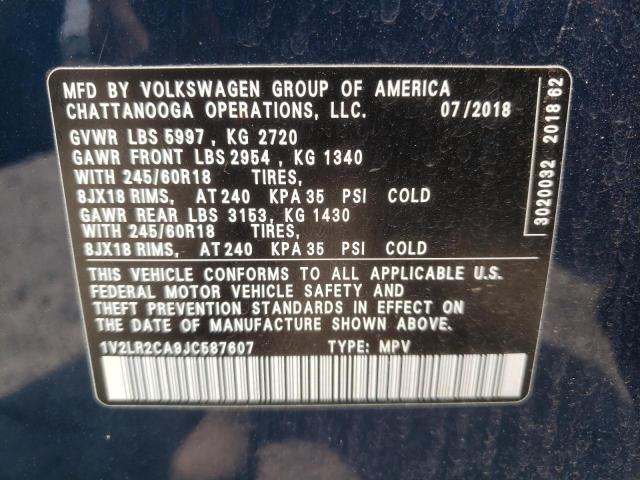 2018 VOLKSWAGEN ATLAS SE - 1V2LR2CA9JC587607