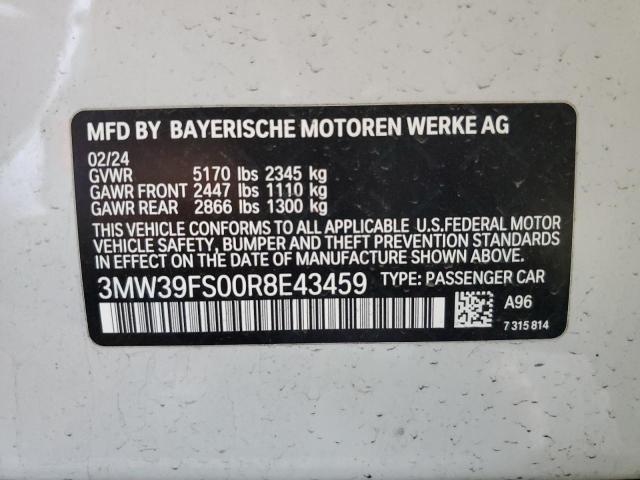 2024 BMW 330XE 3MW39FS00R8E43459
