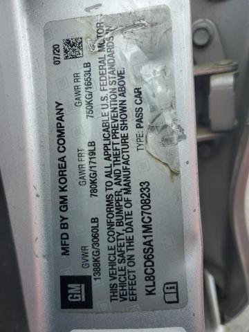 2021 CHEVROLET SPARK 1LT - KL8CD6SA1MC708233
