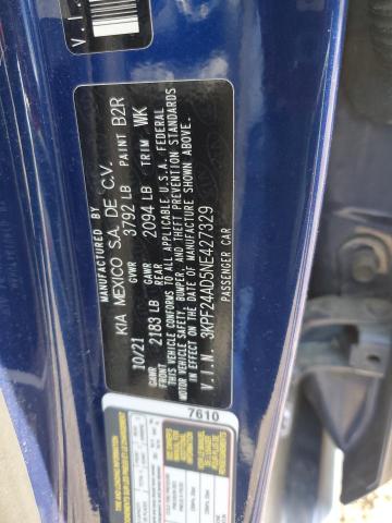 2022 KIA FORTE FE 3KPF24AD5NE427329