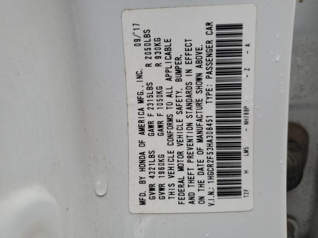 2017 HONDA ACCORD SPO - 1HGCR2F53HA308451
