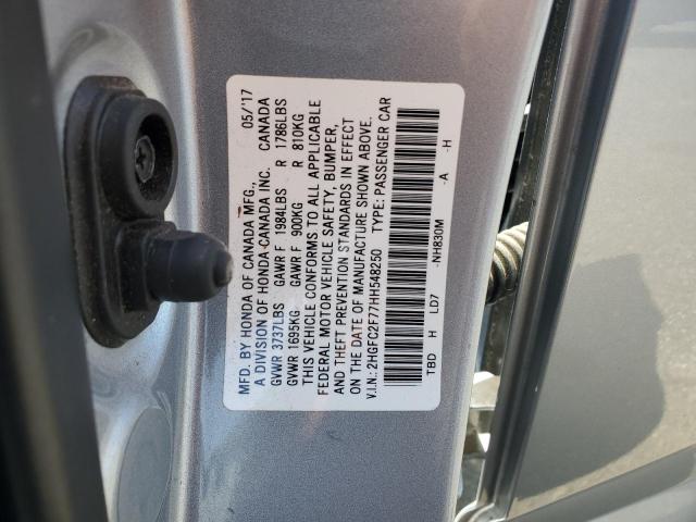 2017 HONDA CIVIC EX - 2HGFC2F77HH548250