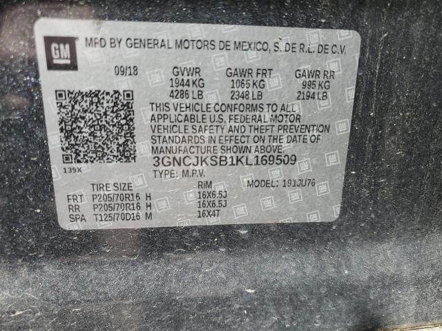 2019 CHEVROLET TRAX LS - 3GNCJKSB1KL169509