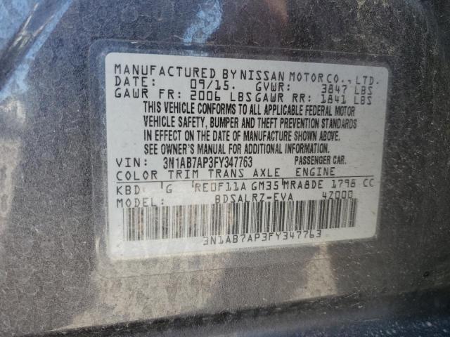 2015 NISSAN SENTRA S - 3N1AB7AP3FY347763