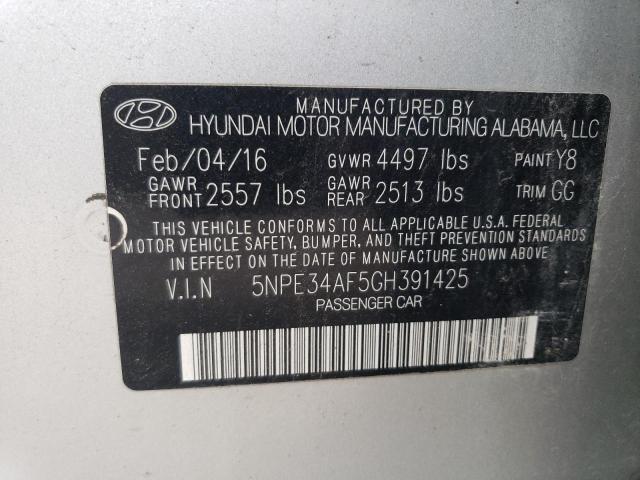 2016 HYUNDAI SONATA SPO - 5NPE34AF5GH391425