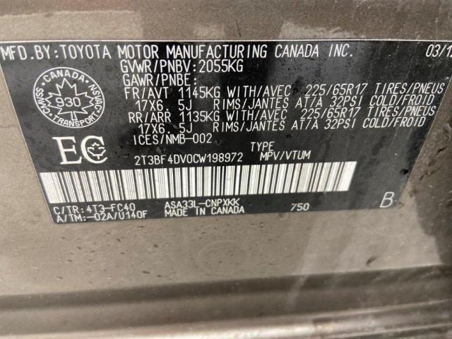 2012 TOYOTA RAV4 - 2T3BF4DV0CW198972