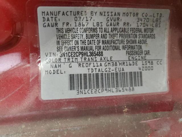 2017 NISSAN VERSA NOTE - 3N1CE2CP9HL365488