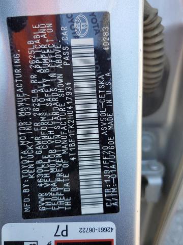 2017 TOYOTA CAMRY LE 4T1BF1FK2HU417934