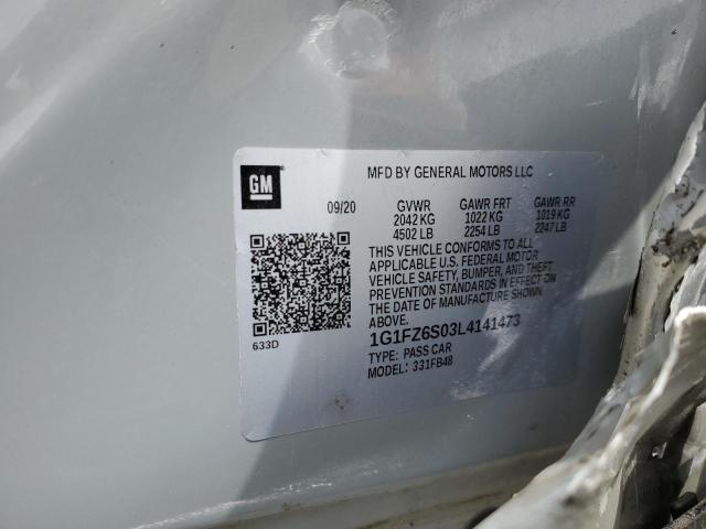 2020 CHEVROLET BOLT EV PR 1G1FZ6S03L4141473