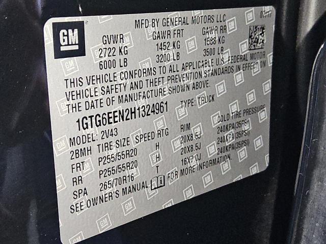 2017 GMC CANYON DEN 1GTG6EEN2H1324961