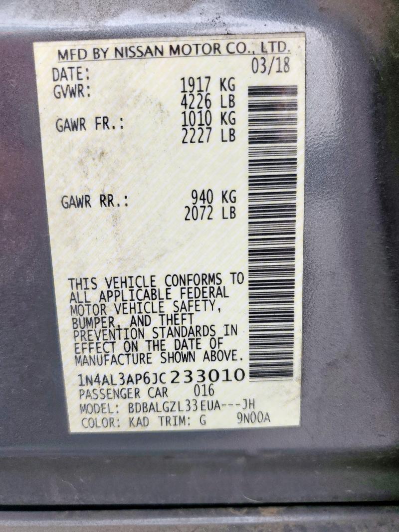 2018 NISSAN ALTIMA 2.5 #3284963936