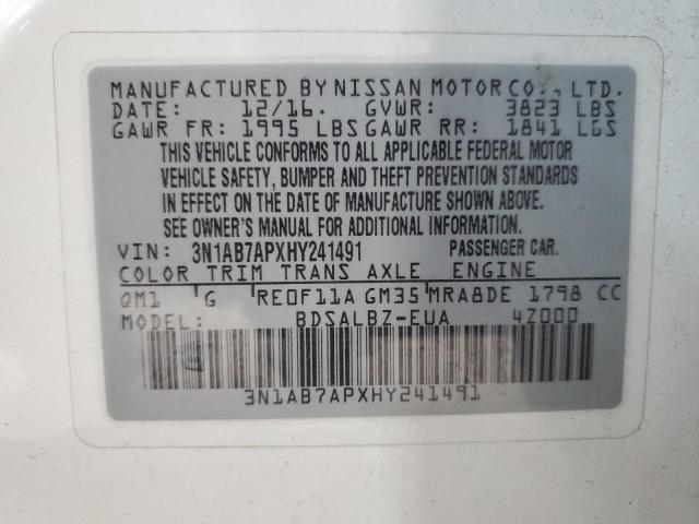 2017 NISSAN SENTRA S - 3N1AB7APXHY241491