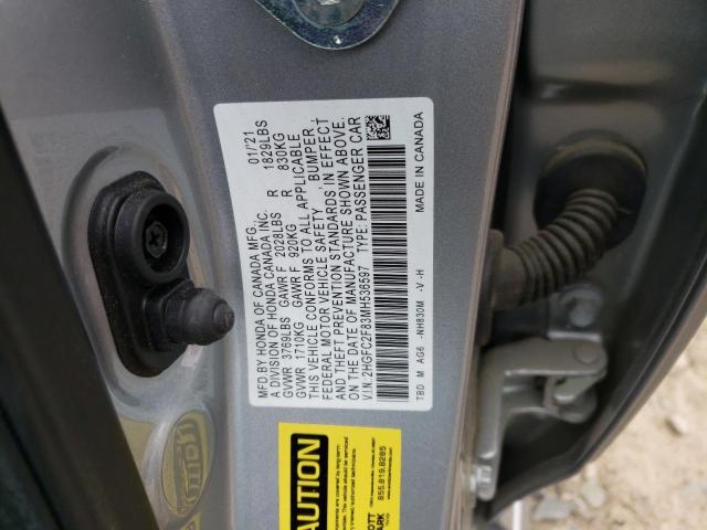 2021 HONDA CIVIC SPOR - 2HGFC2F83MH536597