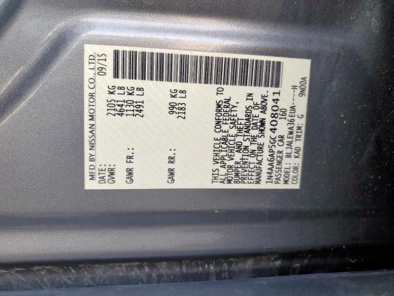 2016 NISSAN MAXIMA 3.5 - 1N4AA6AP5GC408041