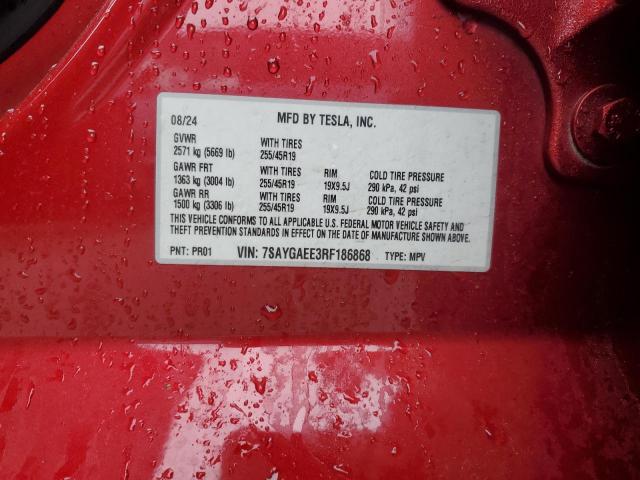 2024 TESLA MODEL Y 7SAYGAEE3RF186868