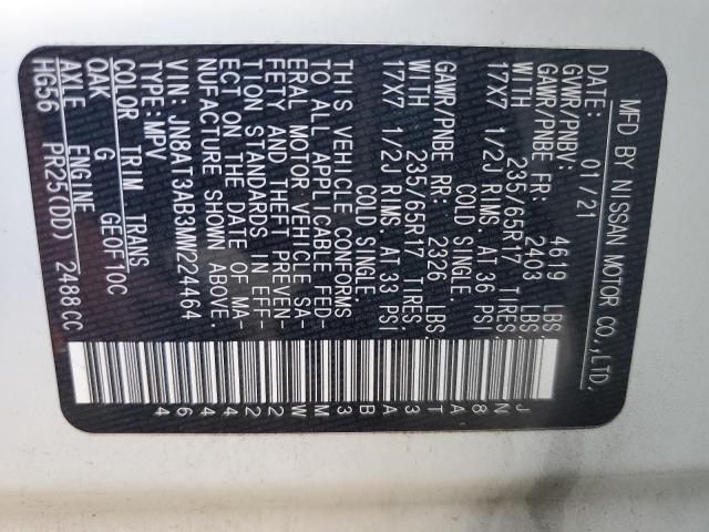 2021 NISSAN ROGUE S - JN8AT3AB3MW224464
