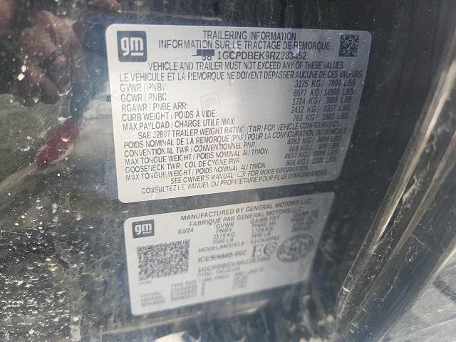 2024 CHEVROLET SILVERADO - 1GCPDBEK9RZ283452