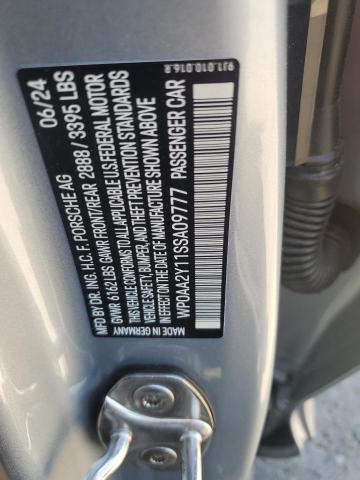 2025 PORSCHE TAYCAN - WP0AA2Y11SSA09777