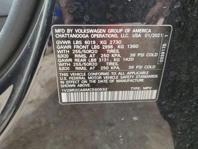 2021 VOLKSWAGEN ATLAS SEL - 1V2BR2CA8MC560592