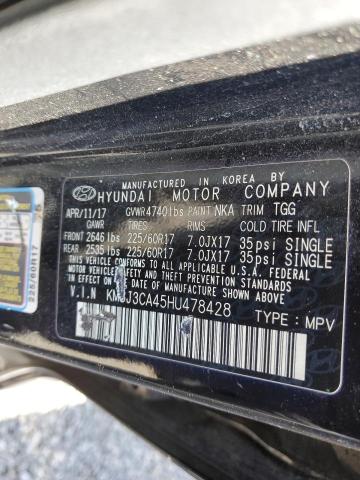 2017 HYUNDAI TUCSON LIM - KM8J3CA45HU478428