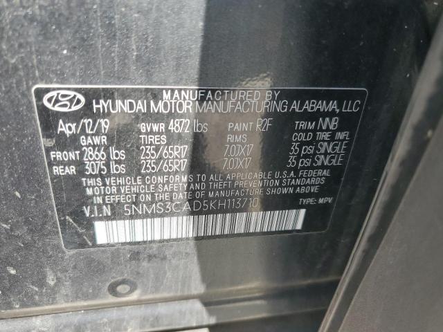 2019 HYUNDAI SANTA FE S - 5NMS3CAD5KH113710