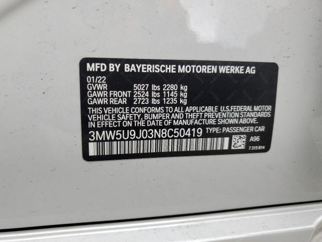 2022 BMW M340XI 3MW5U9J03N8C50419