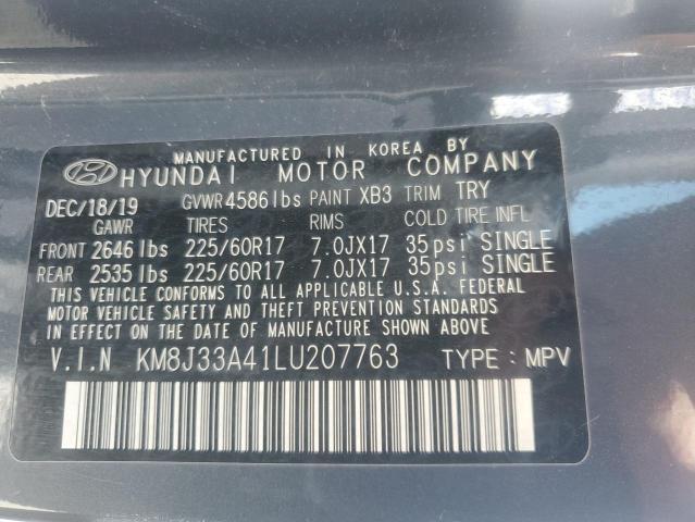 2020 HYUNDAI TUCSON LIM - KM8J33A41LU207763