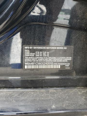 2016 BMW 435 I GRAN WBA4B1C56GG242010