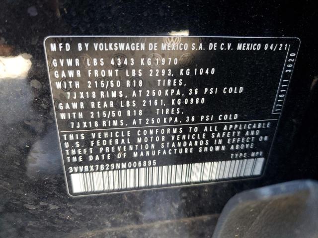 2022 VOLKSWAGEN TAOS SE 3VVRX7B29NM006895