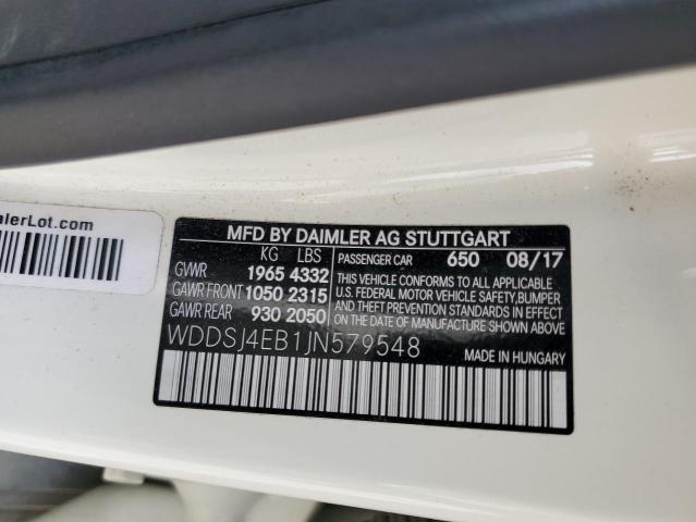 2018 MERCEDES-BENZ CLA 250 - WDDSJ4EB1JN579548