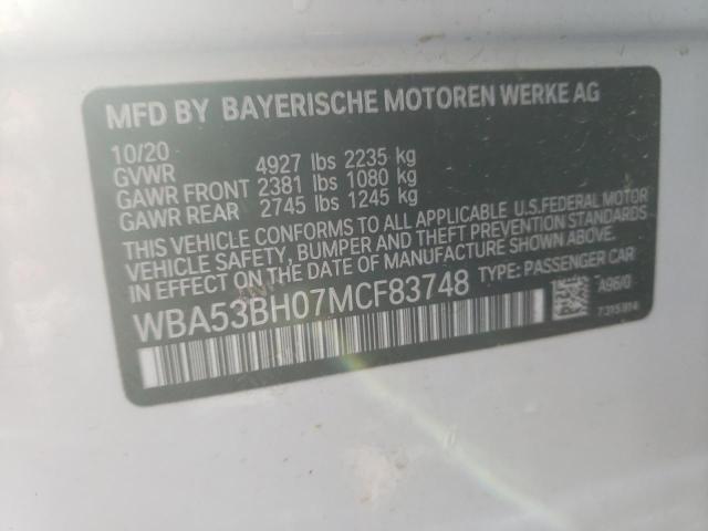 2021 BMW 530 I - WBA53BH07MCF83748