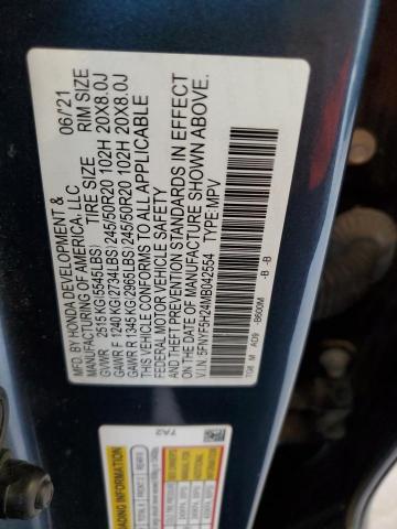 2021 HONDA PILOT SE 5FNYF5H24MB042554
