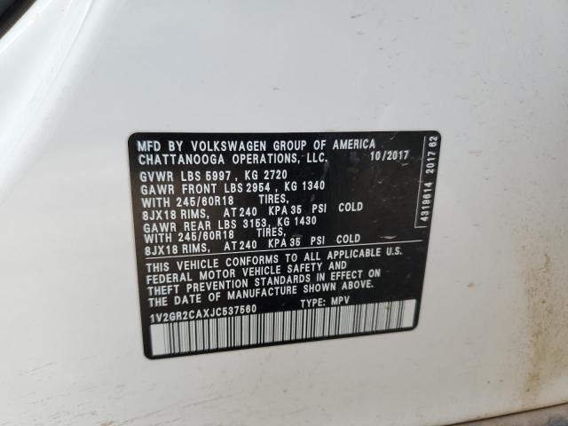 2018 VOLKSWAGEN ATLAS S - 1V2GR2CAXJC537560