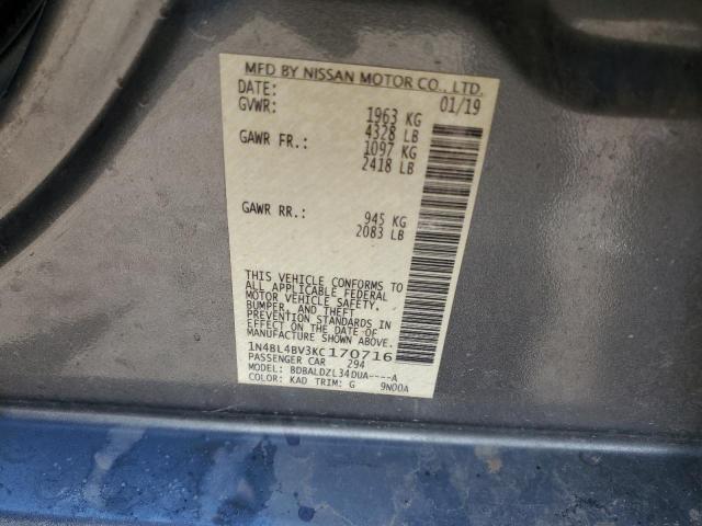 2019 NISSAN ALTIMA S - 1N4BL4BV3KC170716