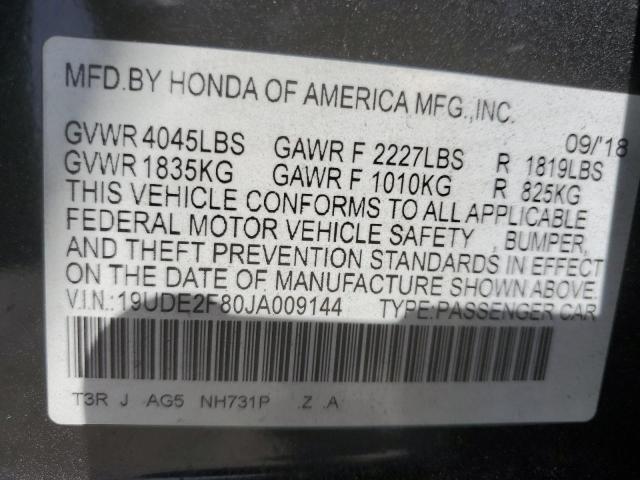 2018 ACURA ILX PREMIU 19UDE2F80JA009144