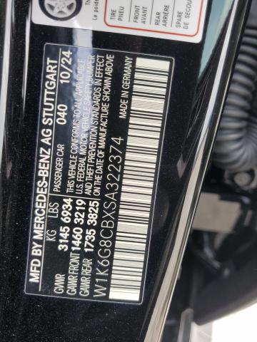 2025 MERCEDES-BENZ S 63 E PER W1K6G8CBXSA322374