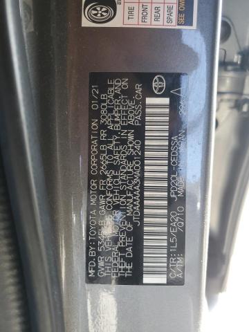 2021 TOYOTA MIRAI XLE JTDAAAAA3MA001240