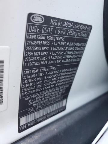 2015 LAND ROVER RANGE ROVE - SALWR2VF6FA534401