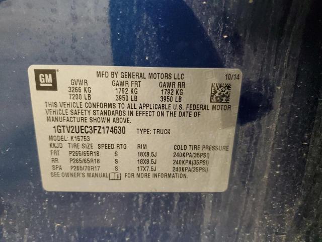 2015 GMC SIERRA K15 - 1GTV2UEC3FZ174630