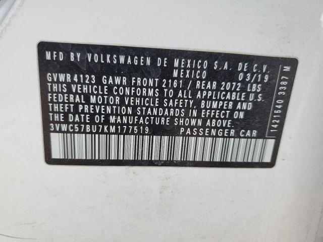 2019 VOLKSWAGEN JETTA S - 3VWC57BU7KM177519