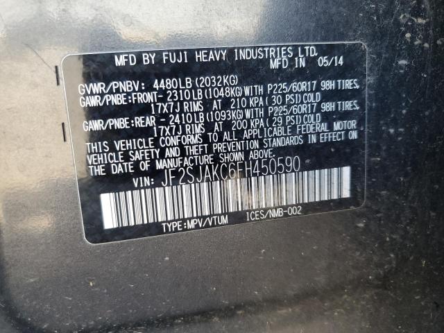 2015 SUBARU FORESTER 2 - JF2SJAKC6FH450590
