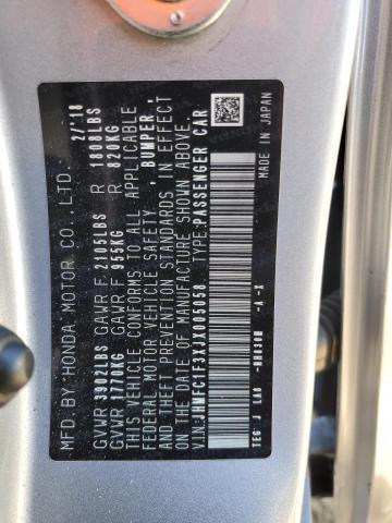 2018 HONDA CIVIC EX JHMFC1F3XJX005058