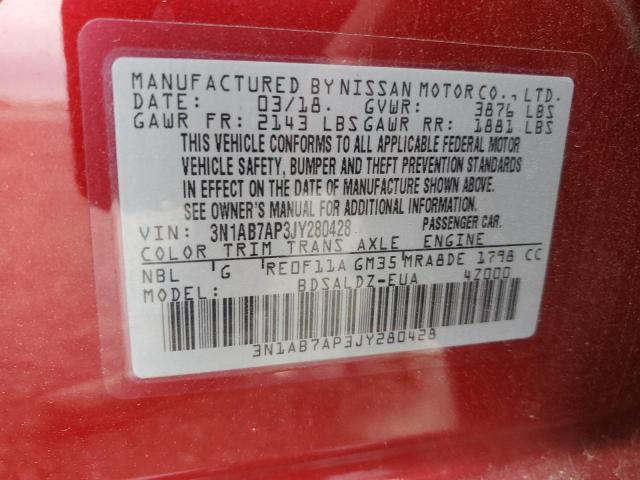2018 NISSAN SENTRA S - 3N1AB7AP3JY280428