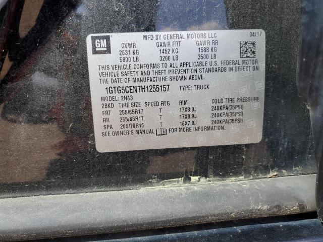 2017 GMC CANYON SLE 1GTG5CEN7H1255157