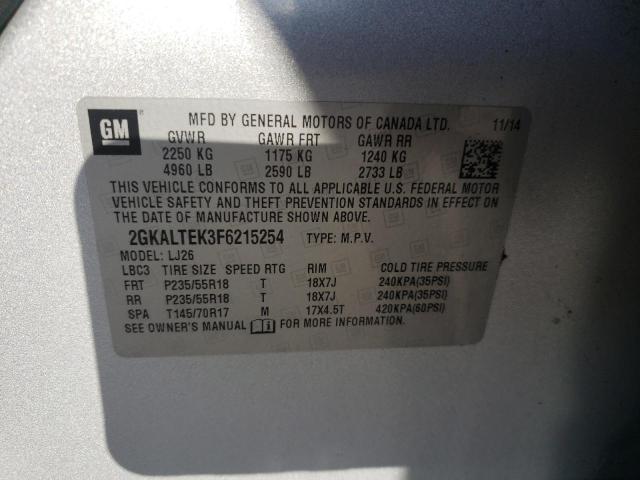2015 GMC TERRAIN SL - 2GKALTEK3F6215254